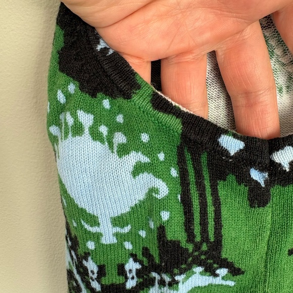 Chico's Linen/Cotton Green Patterned Sleeveless Top Size 4 (XXL) - Picture 6 of 8